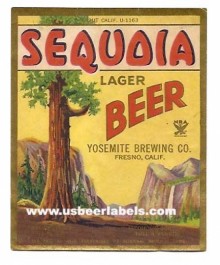  Sequoia Lager Beer Label