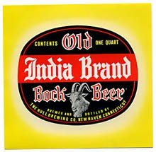  Old Indian Brand Bock Beer Label