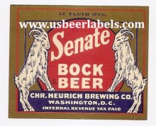  Senate Bock Beer Beer Label