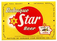  Dubuque Star Beer Label