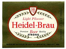  Heidel Brau Light Pilsener Beer Label