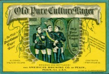  Old Pure Culture Lager Beer Label