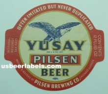 Yusay Pilsen Beer Label Yusay Pilsen Beer Label