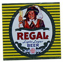  Regal Light Lager Beer Label