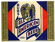  Bubs All American Beer Label