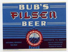  Bubs Pilsen Beer Label
