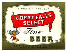  Great Falls Select Fine Beer Label