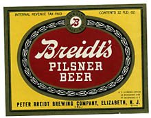  Breidts Pilsner Beer Label