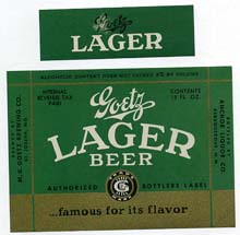  Goetz Lager Beer Label