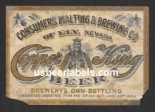  Copper King Beer Label