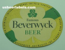Beverwyck Famous Beer Label Beverwyck Famous Beer Label