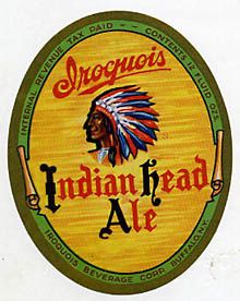  Iroquois Indean Head Ale Beer Label