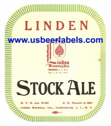 Linden Stock Ale Beer Label Linden Stock Ale Beer Label