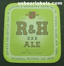  R&H Ale Beer Label