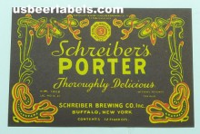  Schreibers Porter Beer Label