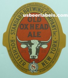  Standard Old Ox Head Ale Beer Label