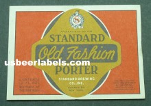  Standard Old Fashion Porter Beer Label