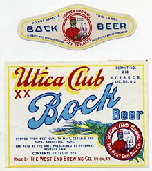  Utica Club Bock Beer Label