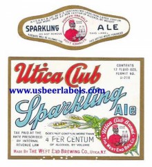 Utica Club Sparkling Ale Beer Label Utica Club Sparkling Ale Beer Label