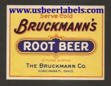  Bruckmanns Root Beer Beer Label