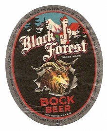 Black Forest Bock Beer Label Black Forest Bock Beer Label