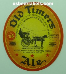 Old Timers Ale Beer Label