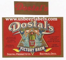  Dostals Victory Brew Beer Label