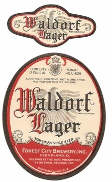 Waldorf Lager Bohemian Style Beer Label Waldorf Lager Bohemian Style Beer Label