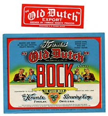  Krantz Old Dutch Bock Beer Label
