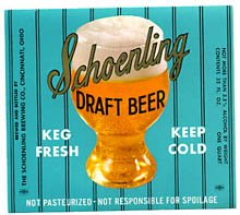  Schoenling Draft Beer Label