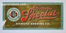  Donora Special Beer Label
