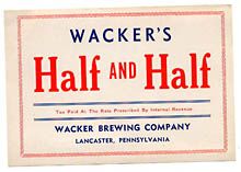  Wackers Half & Half Beer Label