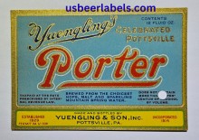  Yuenglings Porter Beer Label