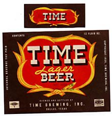  Time Lager Beer Label