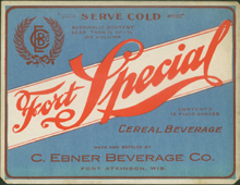 Fort Special Ceral Beverage Beer Label Fort Special Ceral Beverage Beer Label
