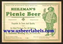  Heilemans Picnic Beer Beer Label