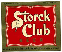  Storck Club Beer Label