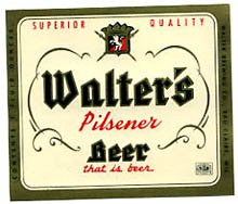  Walter's Pilsener Beer Label