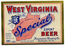  West Virginia Special Export Beer Label