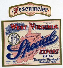  West Virginia Special Beer Label