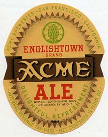  Acme Englishtown Ale Beer Label