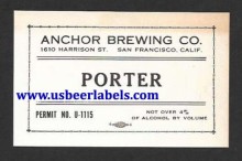  Anchor Porter Beer Label