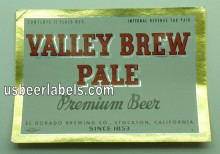  Valley Brew Pale Beer Label