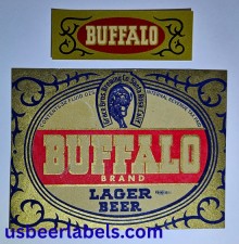 Buffalo Lager Beer Label Buffalo Lager Beer Label