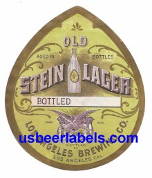  Old Stein Lager Beer Label