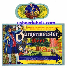  Burgermeister Beer Beer Label