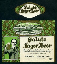  Salute Lager Beer Label