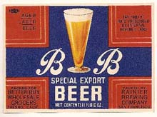 B B Special Export Beer Label