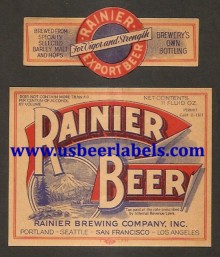  Rainier Beer Beer Label