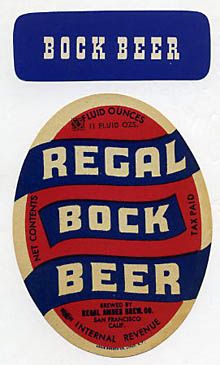  Regal Bock Beer Label